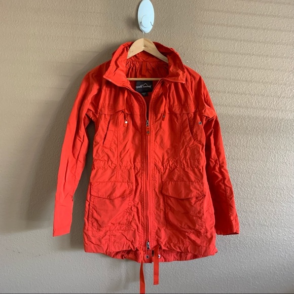 Eddie Bauer Travex Lightweight Burnt Orange Utility Jacket Size Small - Picture 2 of 10